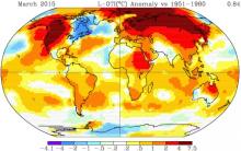 Caldo record nel mondo: Nasa: «Il primo trimestre del 2015 è il più caldo mai registrato»